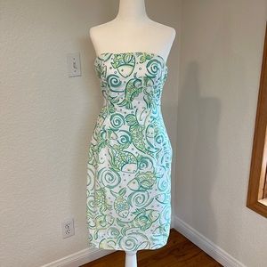 Vintage White Label Lilly Pulitzer Strapless Dress